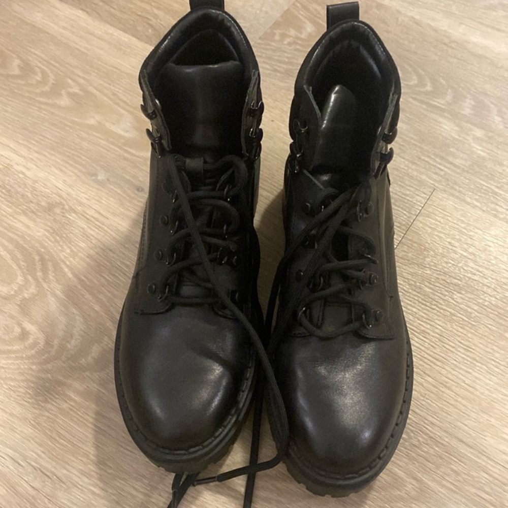 Marc Fisher Black Combat Boots 7.5